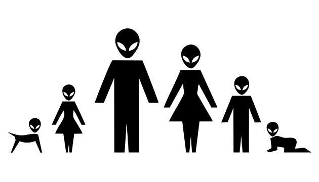 Adesivo Familia Alien