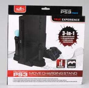 Base Carregadora Pega 3 em 1 para PlayStation 3 (Preto) - Pega